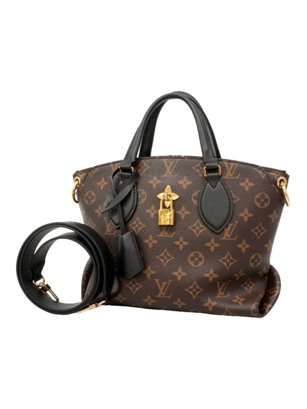 Louis Vuitton Handbag Monogram Flower Zipped Tote PM Brown 2-Way